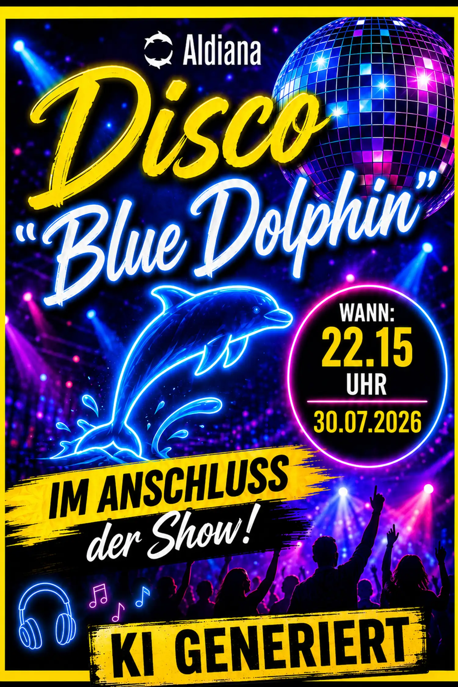 Disco "Blue Dolphin" mit DJ Highking