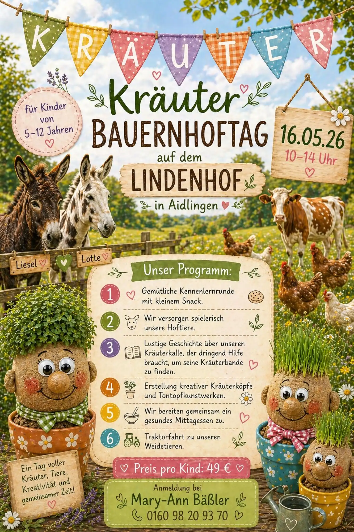 Farm day in May 5-12yrs.