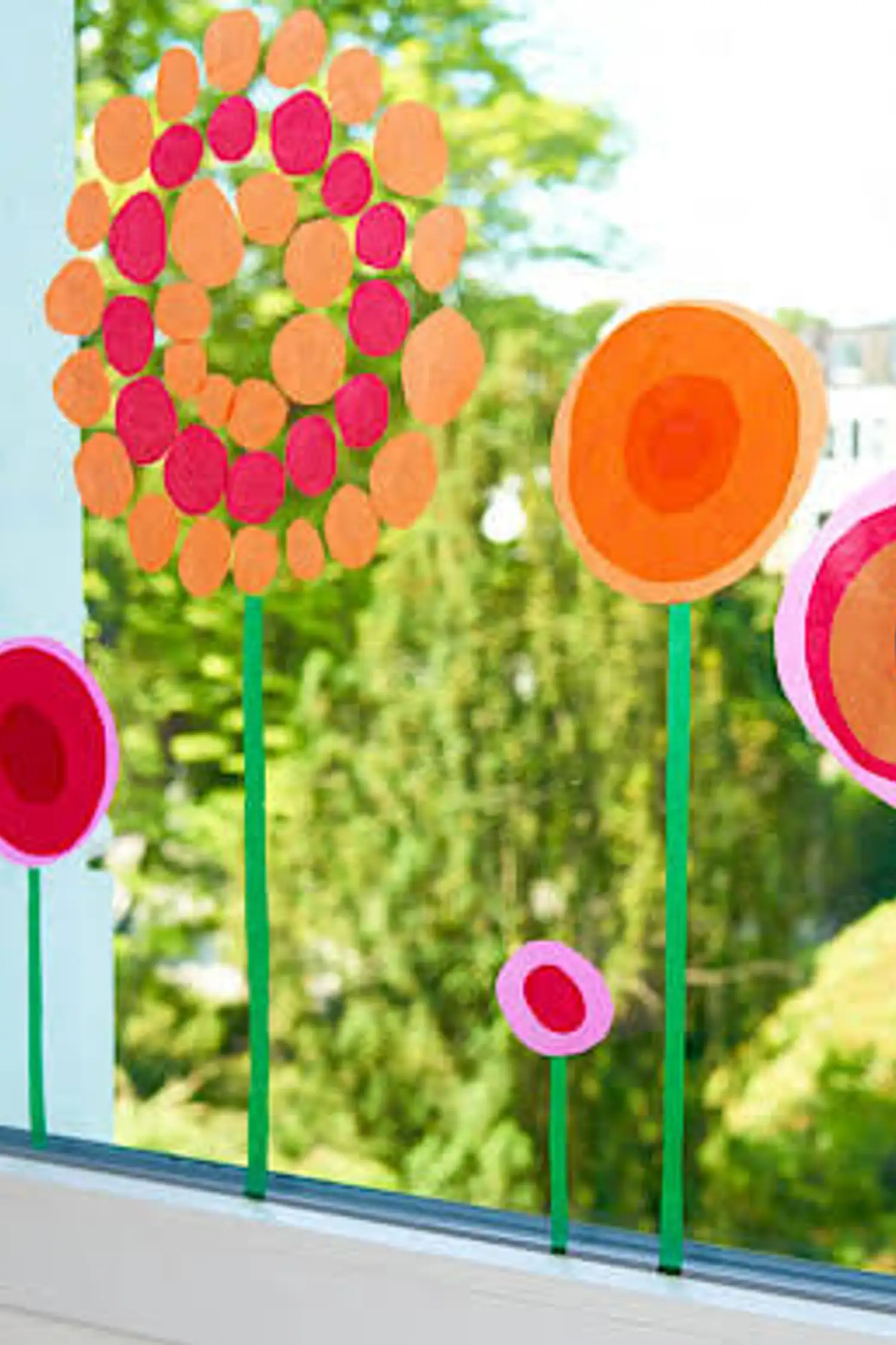 Bunte Fensterkunst