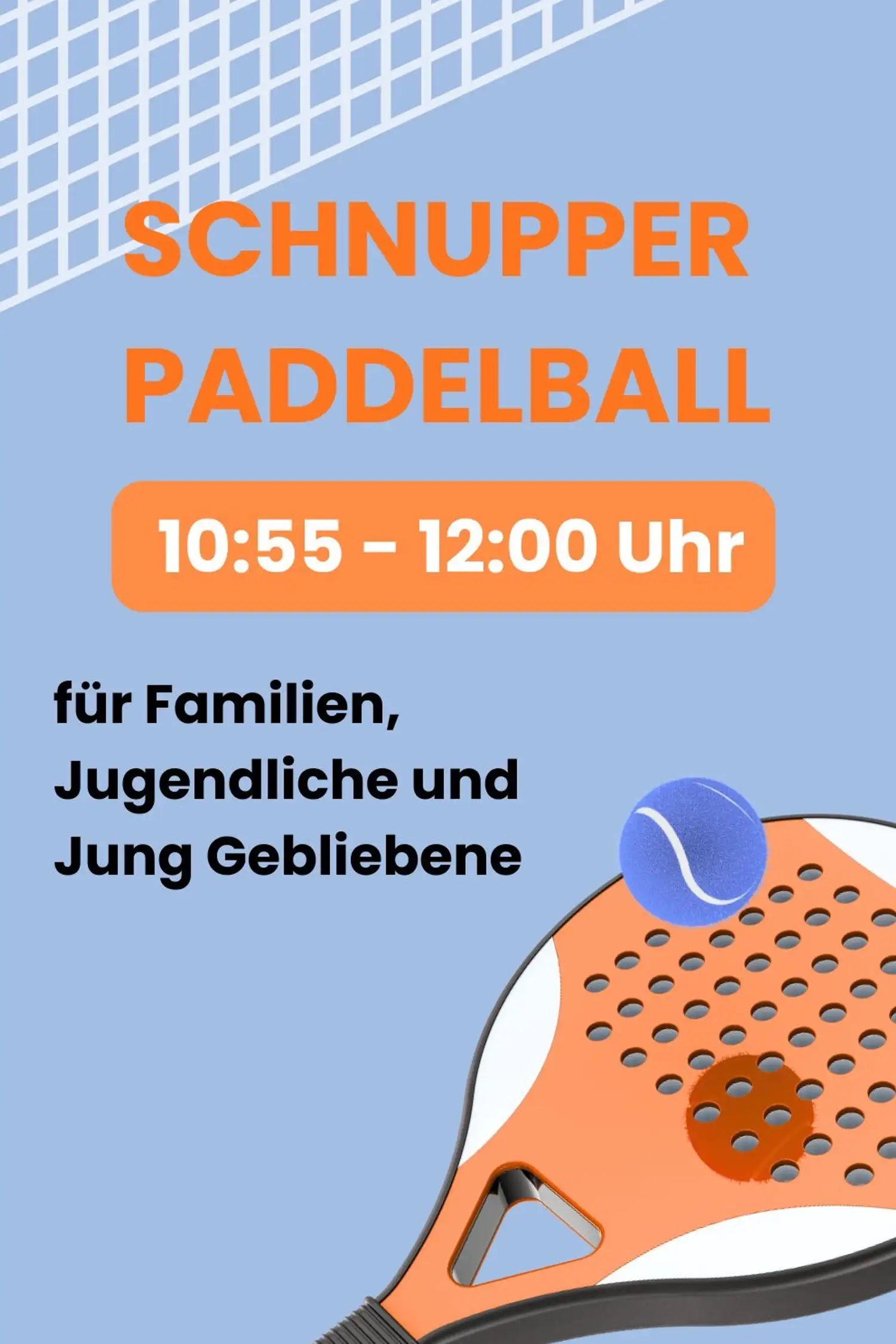 SCHNUPPER PADDEL mit Anmeldung