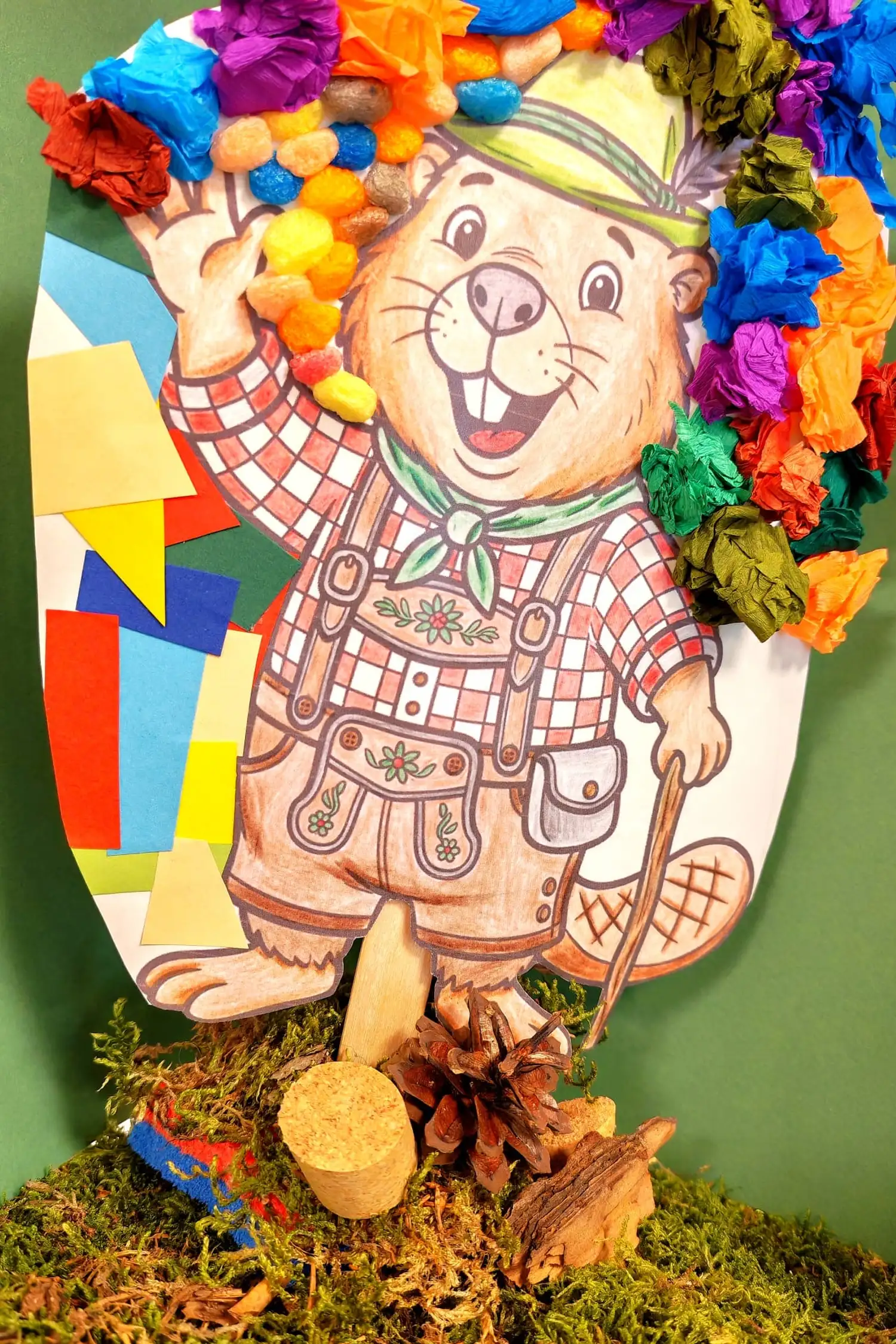 Mosaic beaver craft