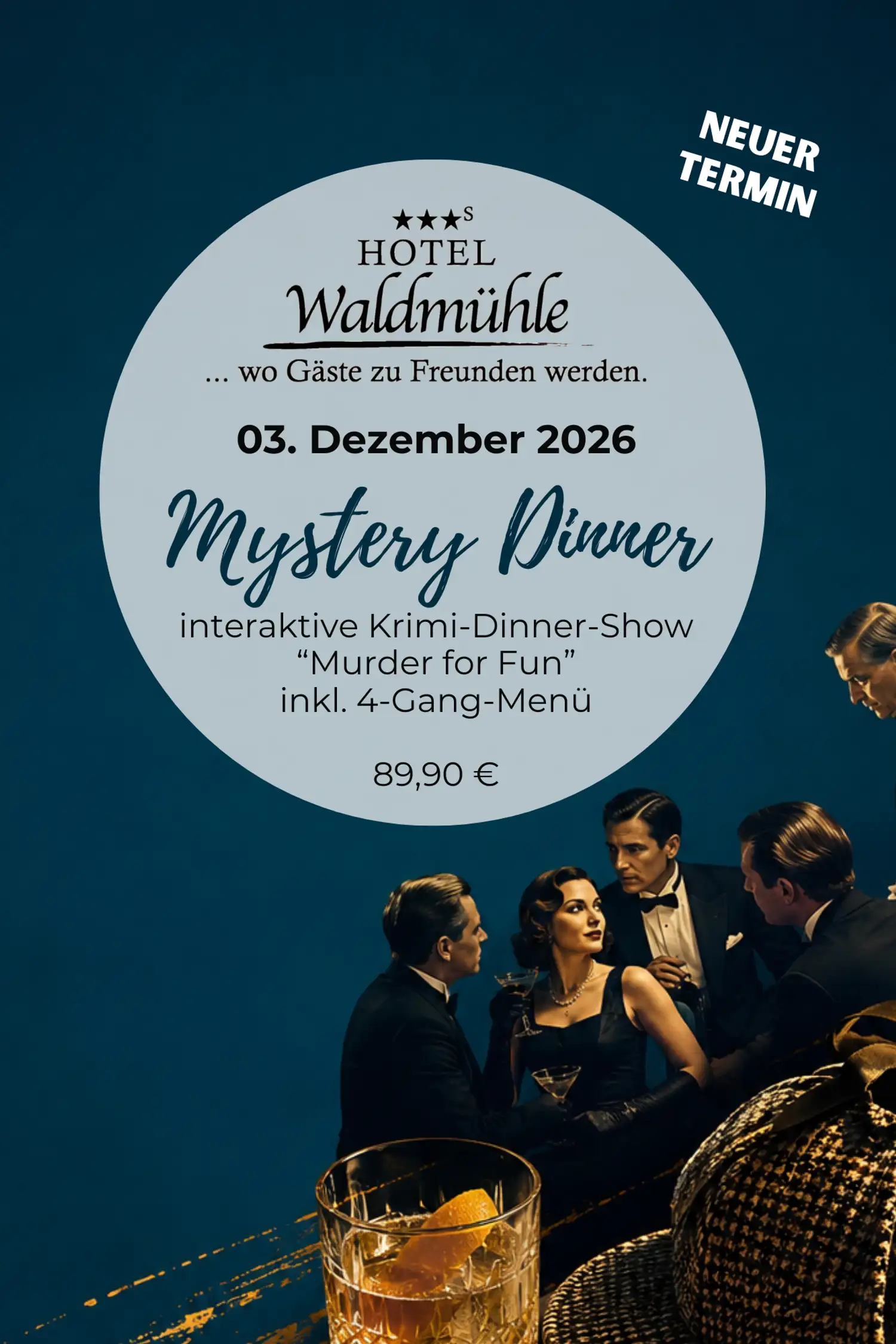 December 3, 2026 "just like in a thriller"... Murder Mystery Dinner