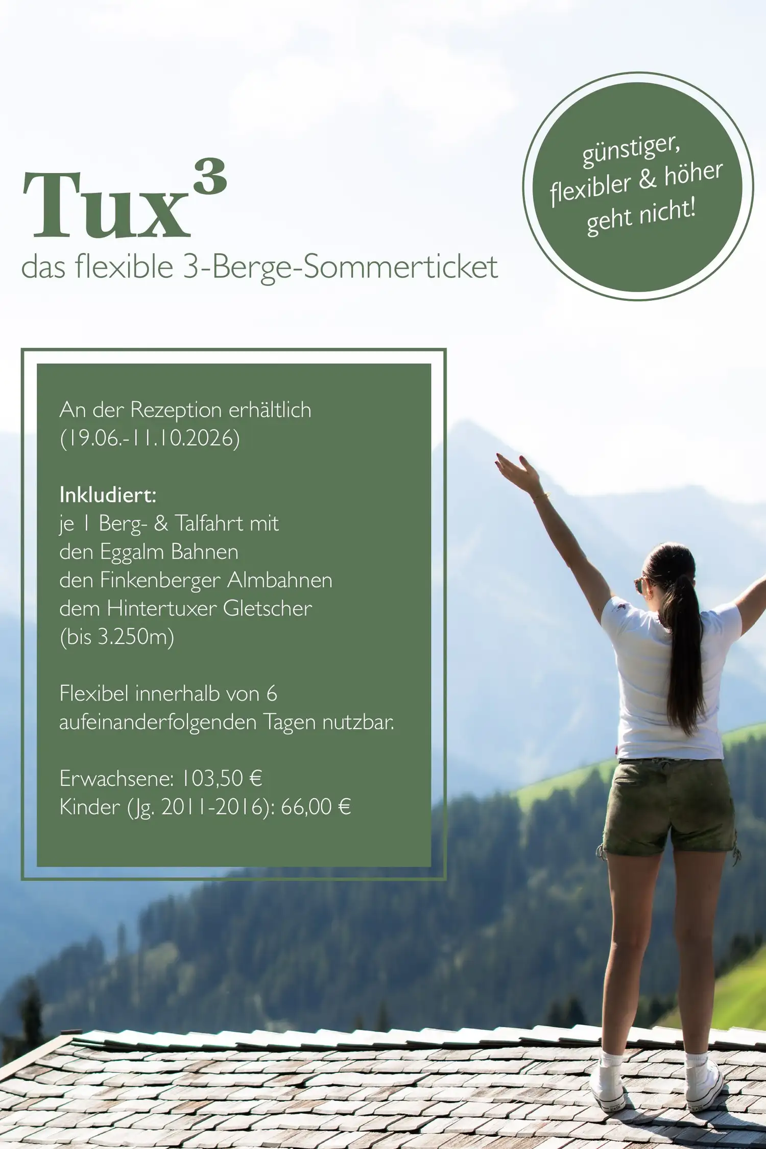 NEU: Tux³ - das flexible -Berge-Sommerticket