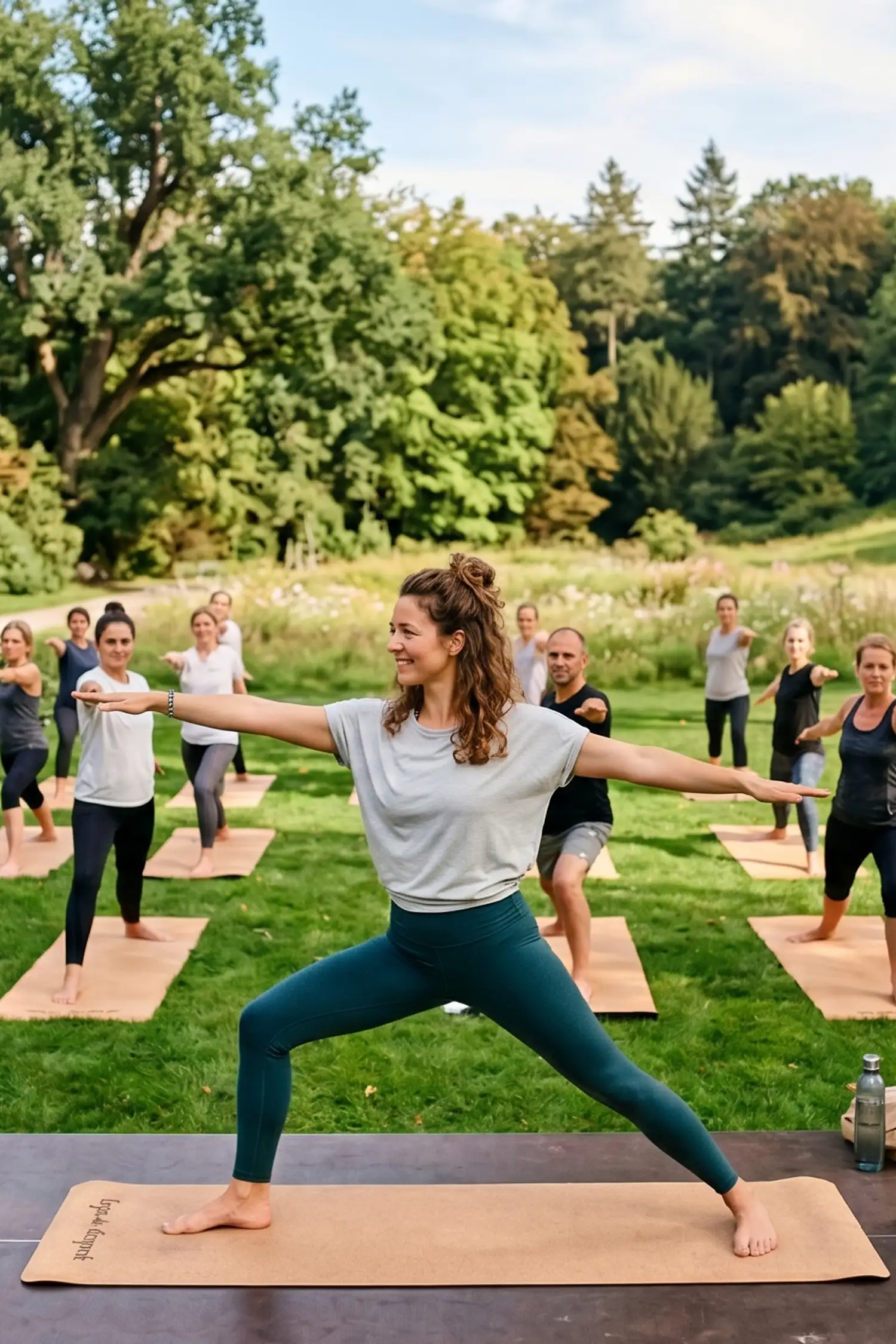 Yoga in the spa gardens