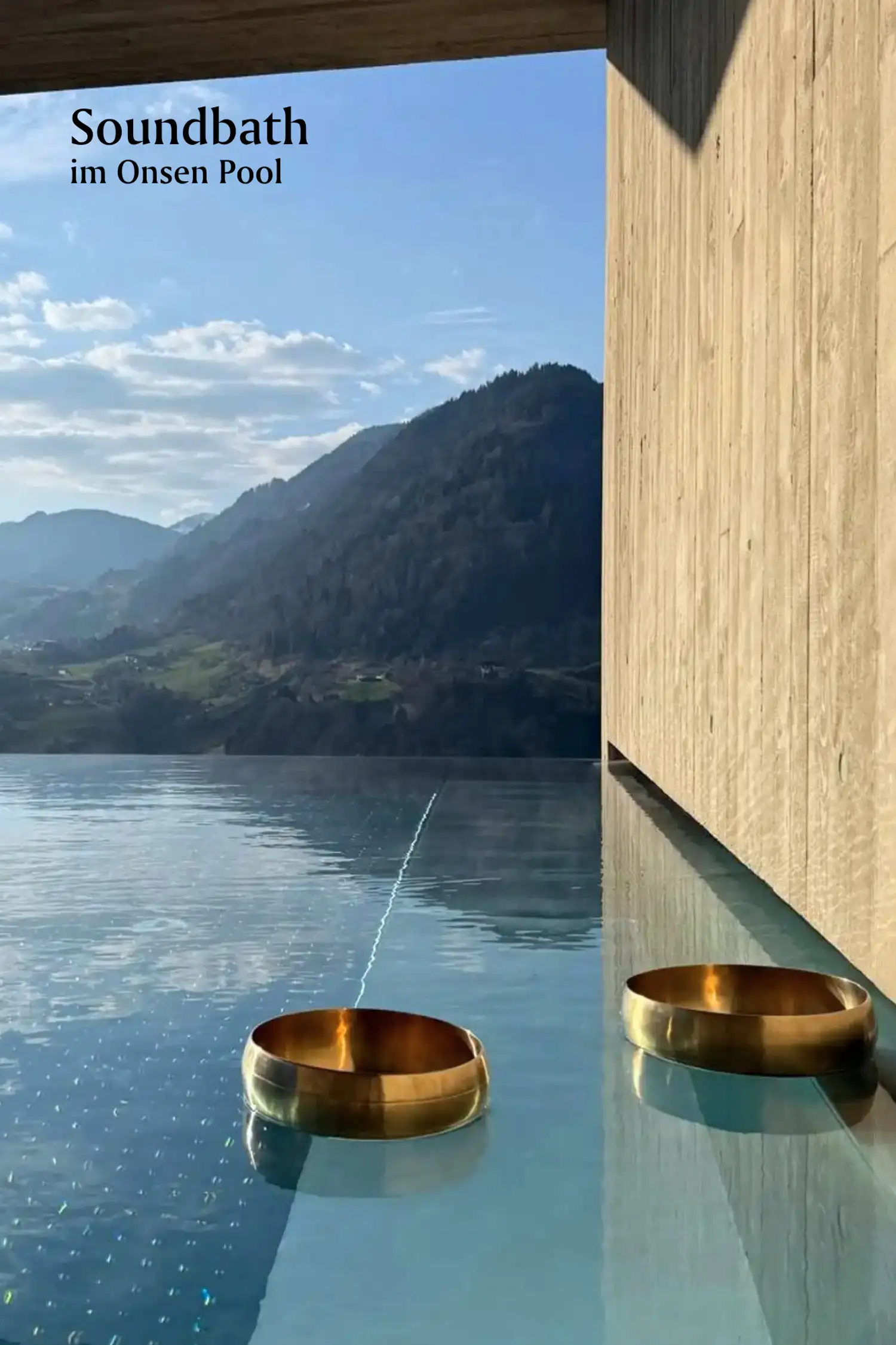 Soundbath in the onsen pool