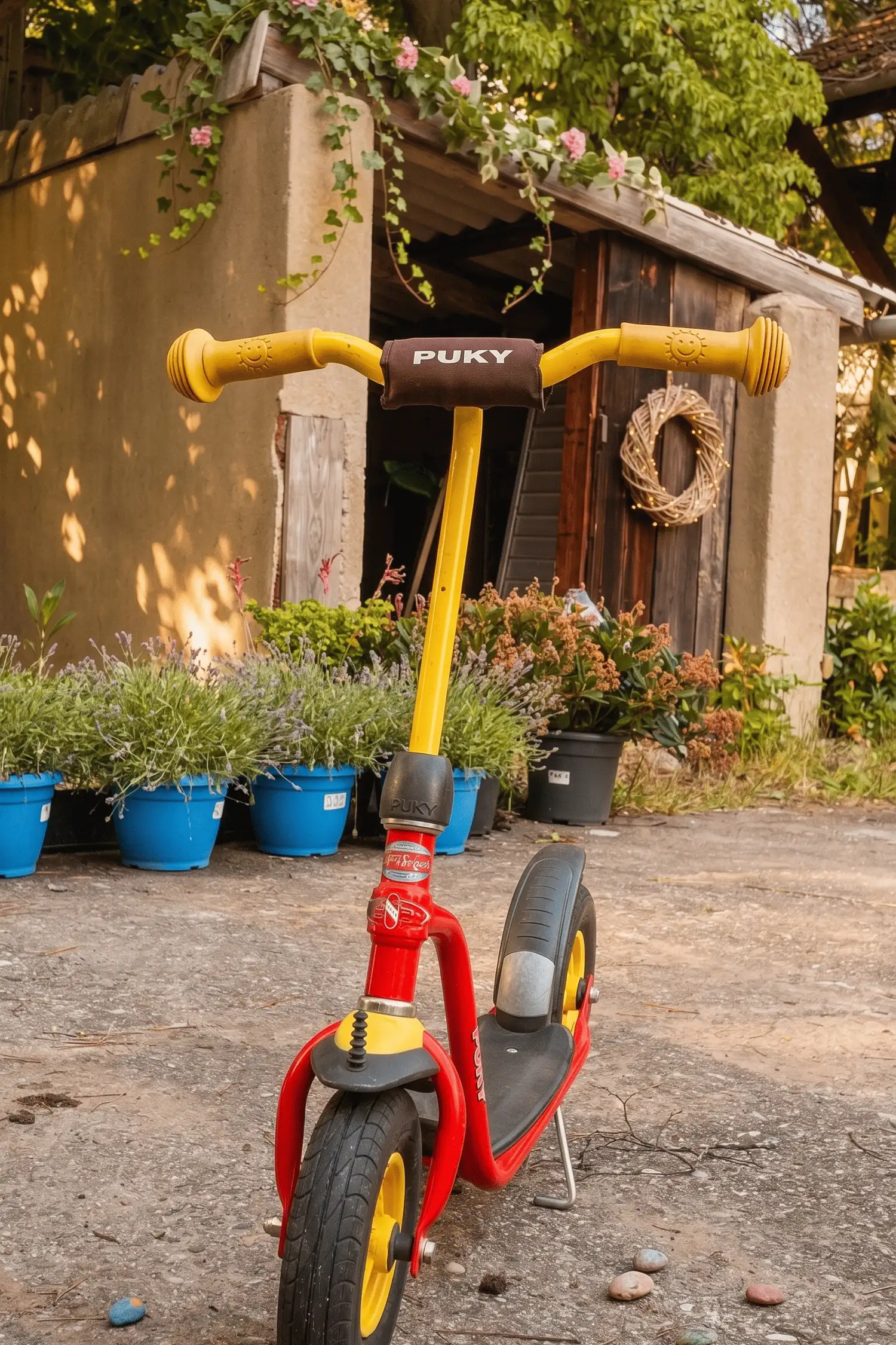yellow red balance bike - balance and freedom